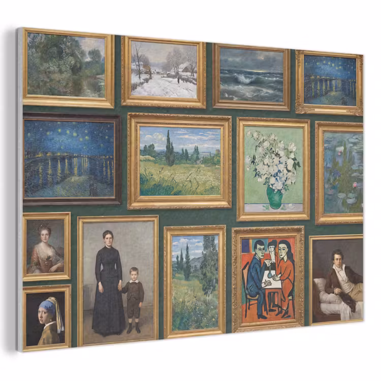 Kunst - Schilderijen - Collectie - Klassiek - Groen PET vilt klein -3d