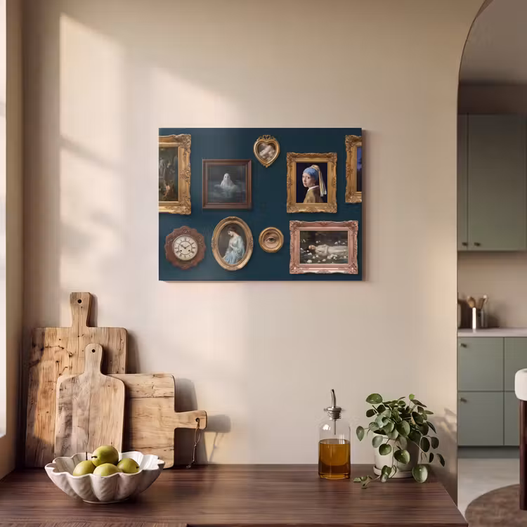 Kunst - Schilderijen - Decoratie - Klassiek - Groen PET vilt klein -sfeer2