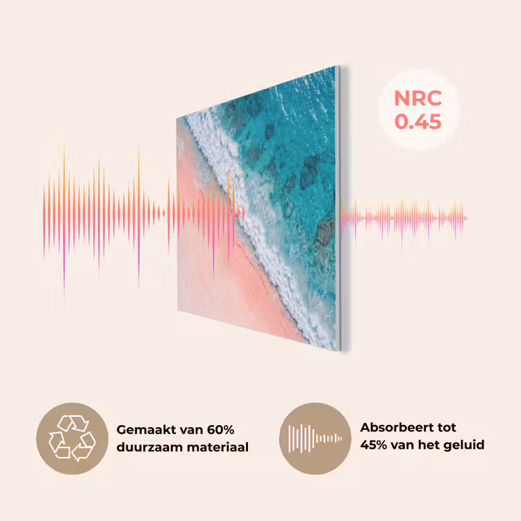 Strand - Oceaan - Golven - Roze Zand - Natuur PET vilt klein -USP_NL