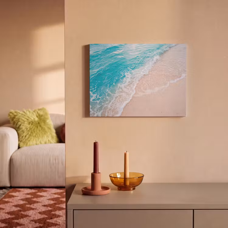 Strand - Zee - Golf - Natuur - Blauw PET vilt klein -sfeer1