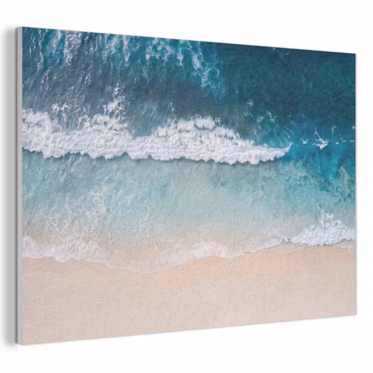 Strand - Zee - Golven - Natuur - Blauw PET vilt klein -3d