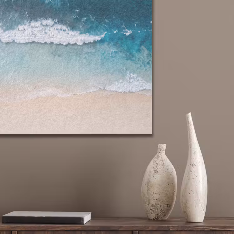 Strand - Zee - Golven - Natuur - Blauw PET vilt klein -sfeer6_closeup