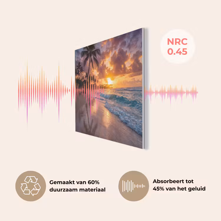 Strand - Zonsopgang - Tropisch - Natuur - Oranje PET vilt klein -USP_NL