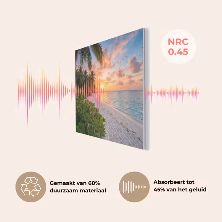 Strand - Zonsondergang - Palmbomen - Tropisch - Natuur PET vilt klein -USP_NL