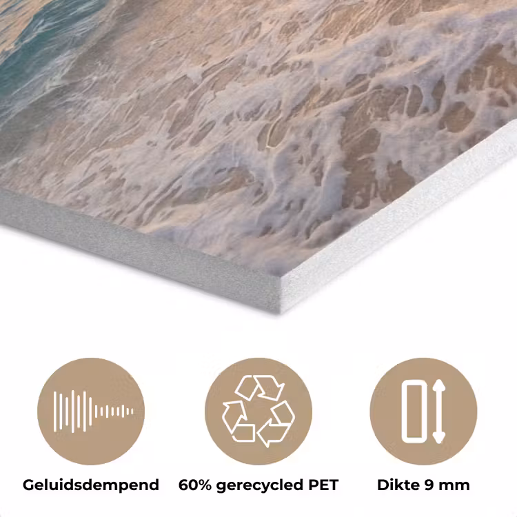 Strand - Zonsondergang - Tropisch - Natuur - Goud PET vilt klein -closeup_NL
