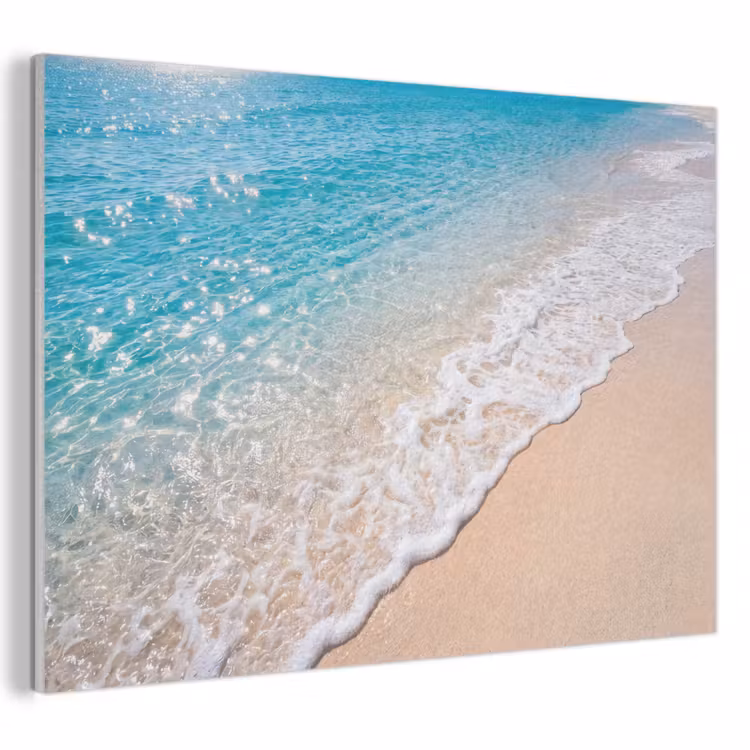 Strand - Water - Natuur - Blauw - Beige PET vilt klein -3d