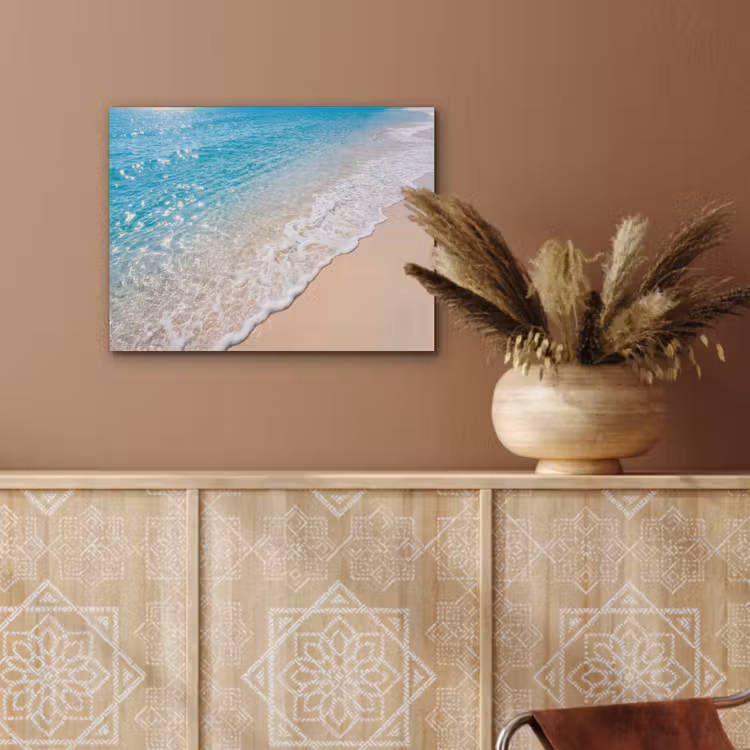 Strand - Water - Natuur - Blauw - Beige PET vilt klein -sfeer4