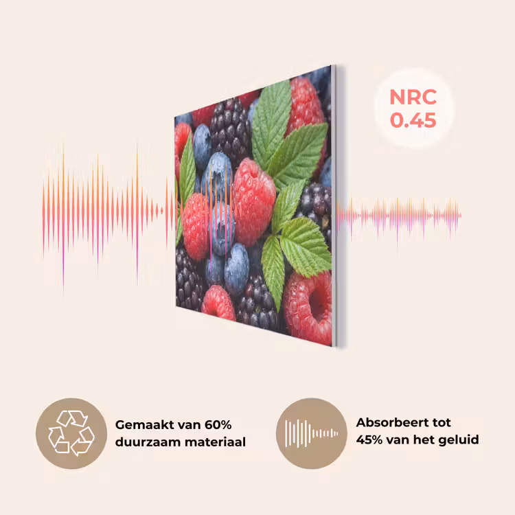 Bessen - Vers - Waterdruppels - Kleurrijk - Eten PET vilt klein -USP_NL