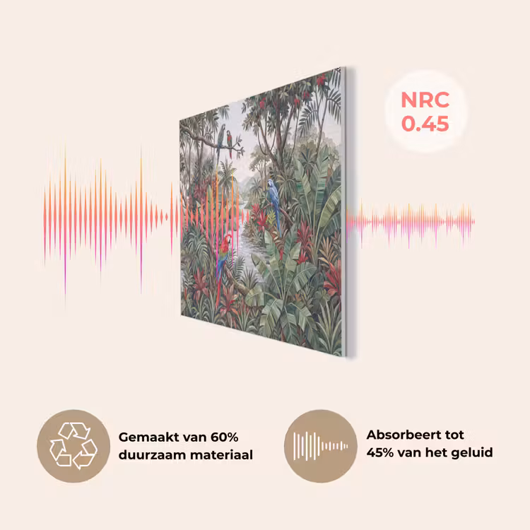 Vogel - Jungle - Natuur - Mozaïek - Groen PET vilt klein -USP_NL