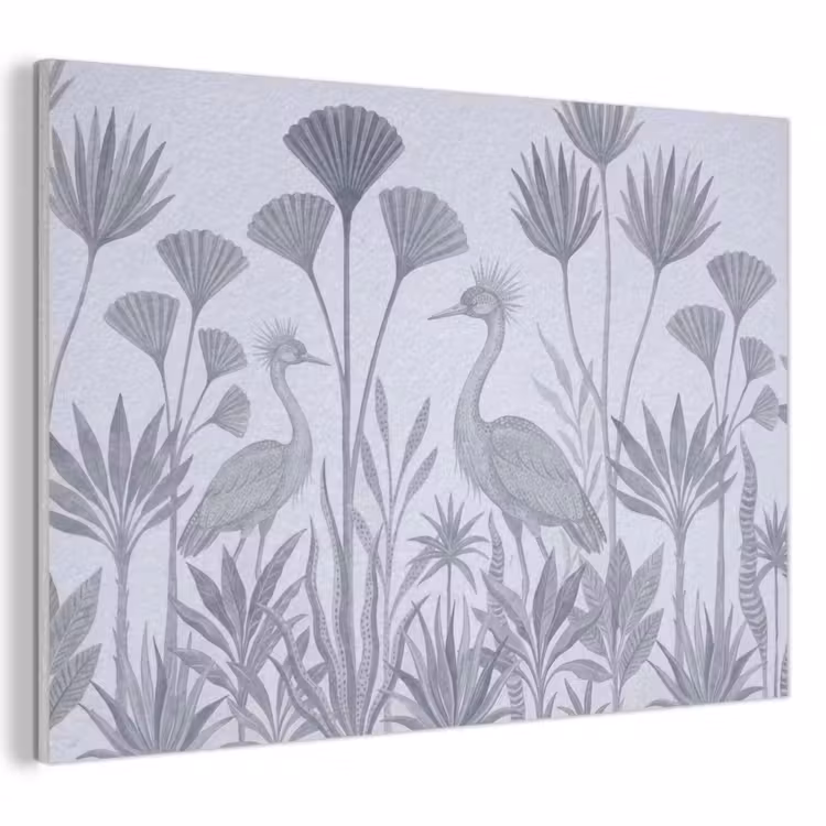 Vogel - Tropisch - Illustratie - Blauwgrijs - Natuur PET vilt klein -3d