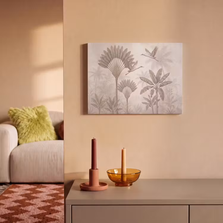 Vogel - Tropisch - Jungle - Natuur - Beige PET vilt klein -sfeer1