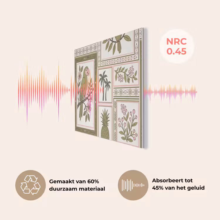 Vogel - Tropisch - Patroon - Decoratief - Groen PET vilt klein -USP_NL