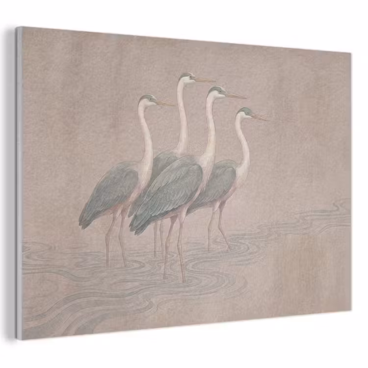 Vogel - Water - Natuur - Vintage PET vilt klein -3d