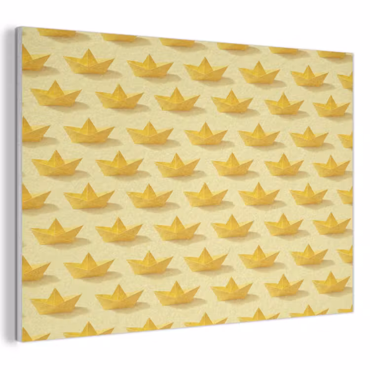 Bootjes - Origami - Creatief - Geel PET vilt klein 837 -3d