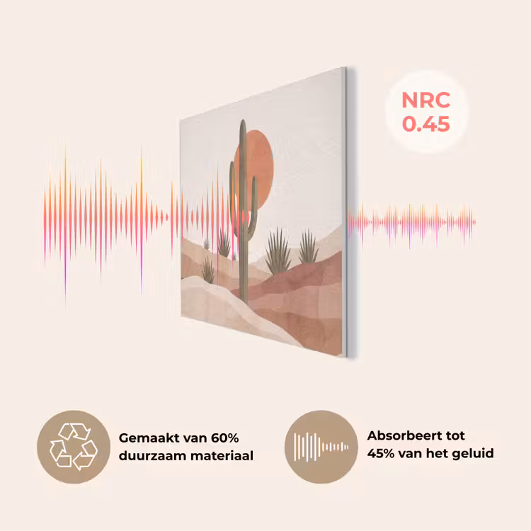 Cactus - Duinen - Modern - Landschap - Groen PET vilt klein -USP_NL