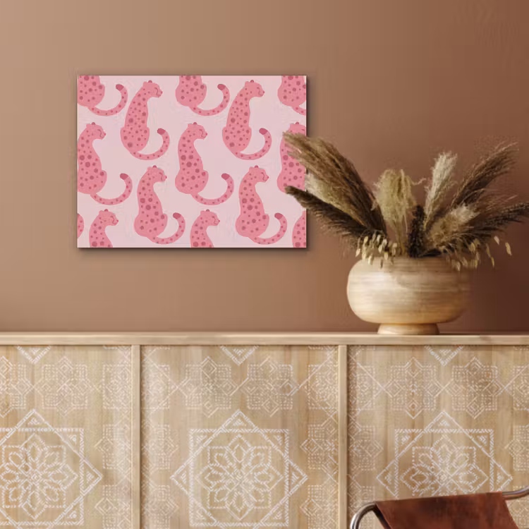 Kat - Gevlekt - Dieren - Patroon - Roze PET vilt klein -sfeer4