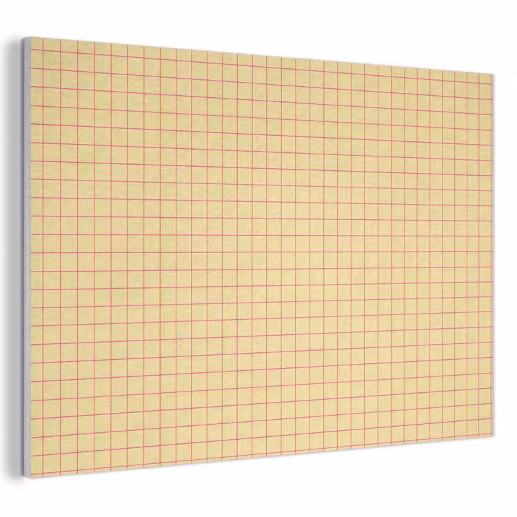 Ruitjes - Grid - Minimalistisch - Geel - Roze PET vilt klein 837 -3d