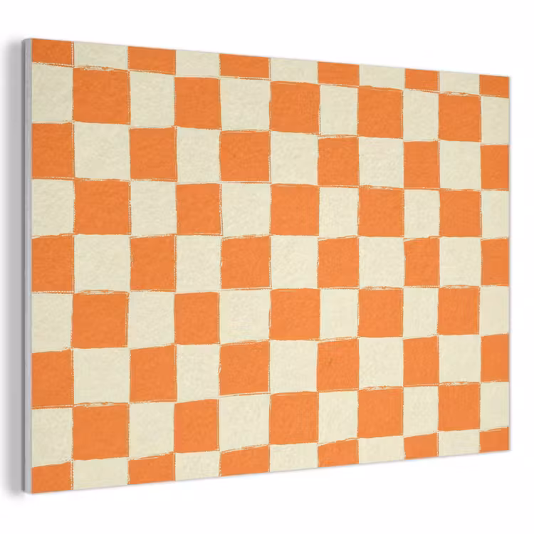 Schaak - Patroon - Oranje PET vilt klein 837 -3d