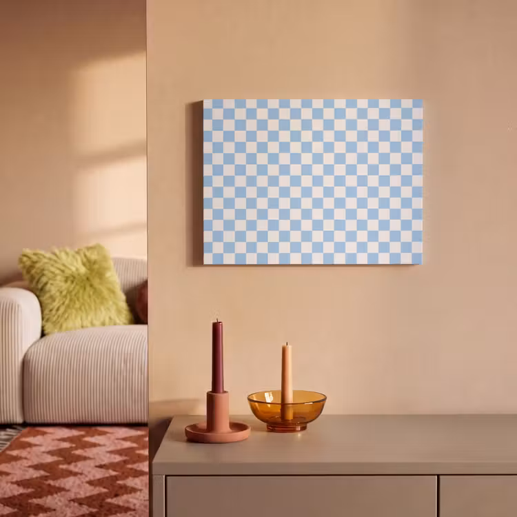 Schaakbord - Klassiek - Blauw PET vilt klein 837 -sfeer1