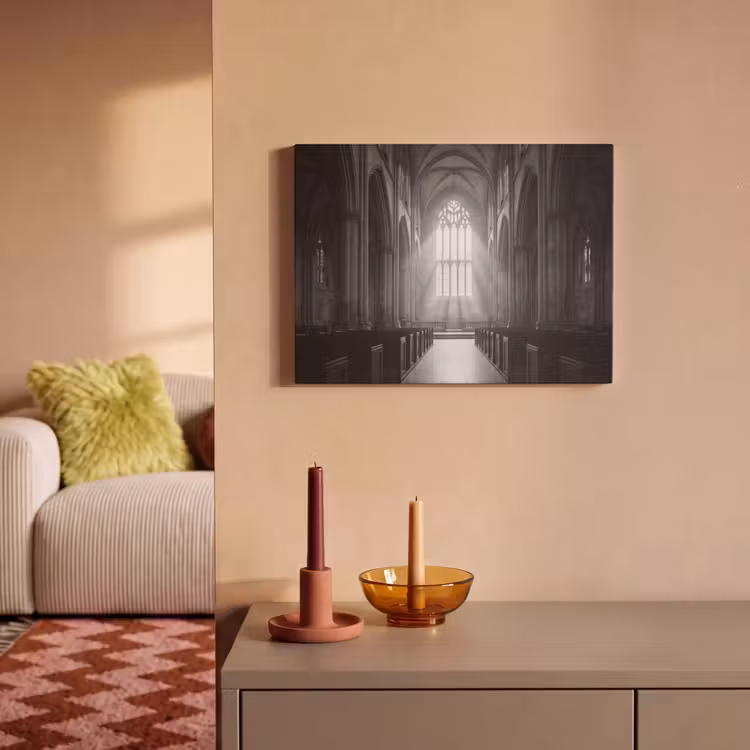 Kerk - Interieur - Lichtstralen - Architectuur - Klassiek PET vilt klein -sfeer1