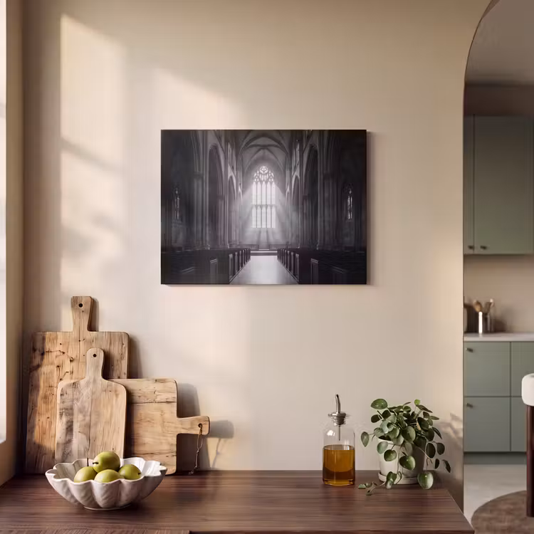 Kerk - Interieur - Lichtstralen - Architectuur - Klassiek PET vilt klein -sfeer2