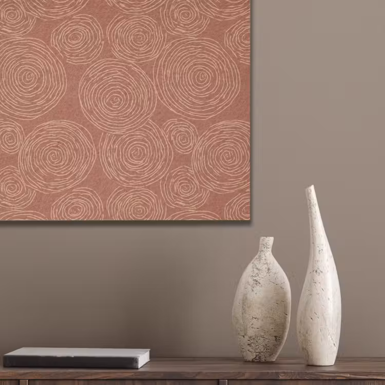 Cirkels - Abstract - Artistiek - Terracotta PET vilt klein 837 -sfeer6_closeup