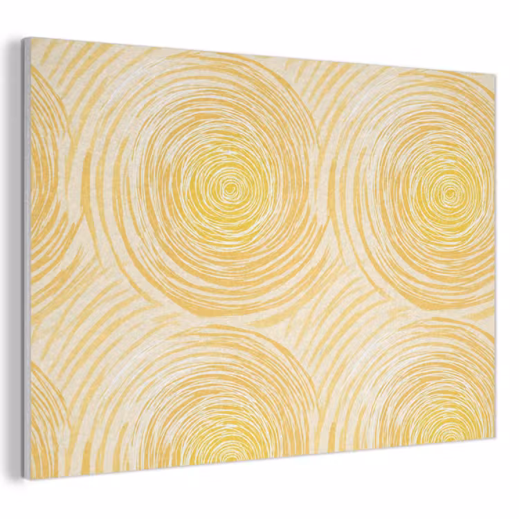 Cirkels - Abstract - Artistiek - Geel PET vilt klein 837 -3d