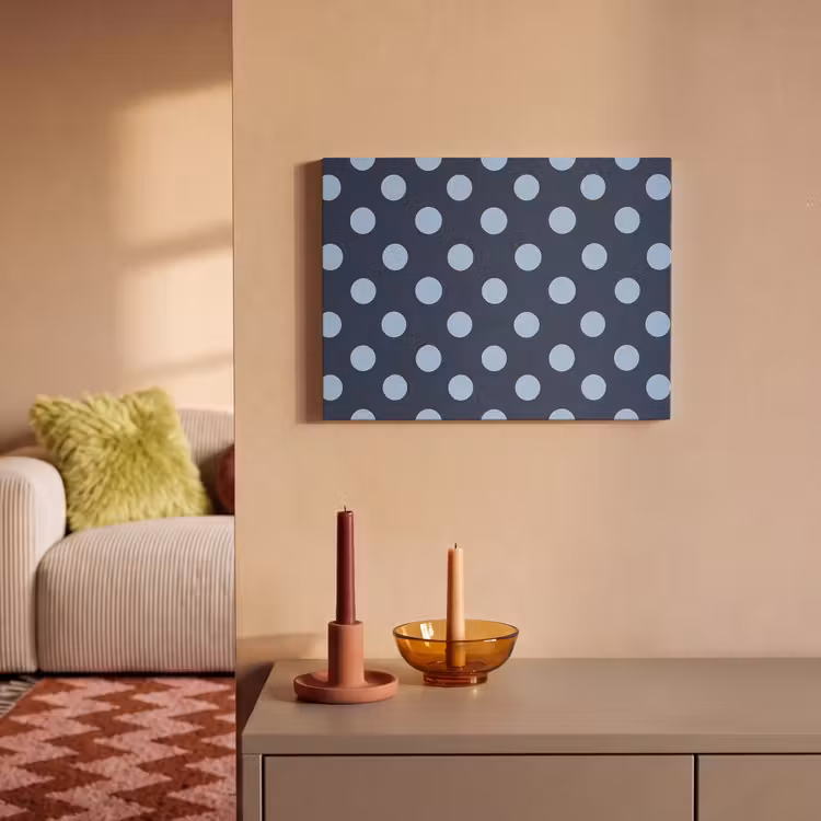 Klassiek - Dots - Blauw PET vilt klein 837 -sfeer1