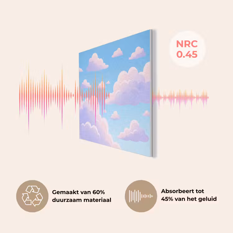 Wolken - Roze - Blauw - Natuur - Modern PET vilt klein -USP_NL