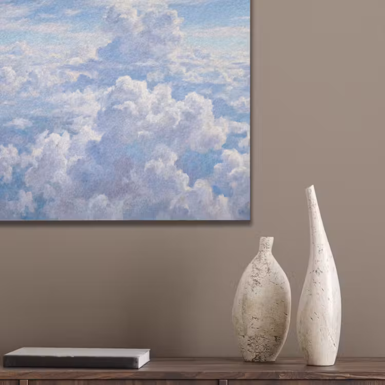 Wolken - Lucht - Natuur - Abstract - Blauw PET vilt klein -sfeer6_closeup