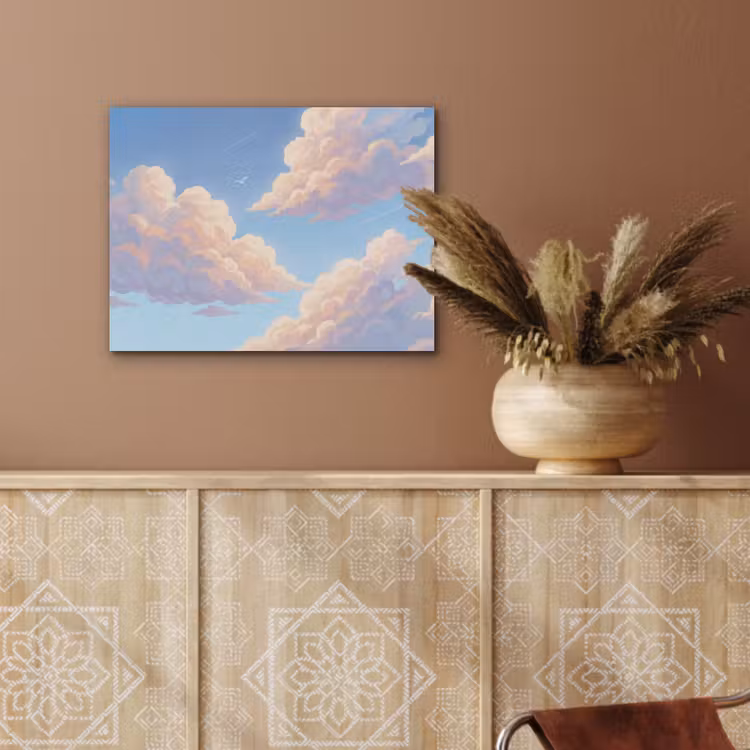 Wolken - Lucht - Natuur - Blauw PET vilt klein -sfeer4