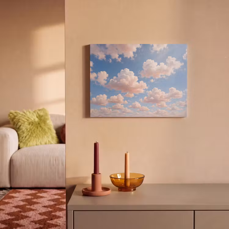 Wolken - Hemel - Natuur - Licht - Blauw PET vilt klein -sfeer1