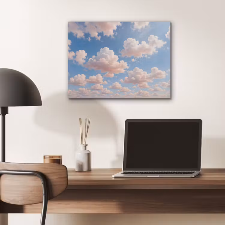 Wolken - Hemel - Natuur - Licht - Blauw PET vilt klein -sfeer5