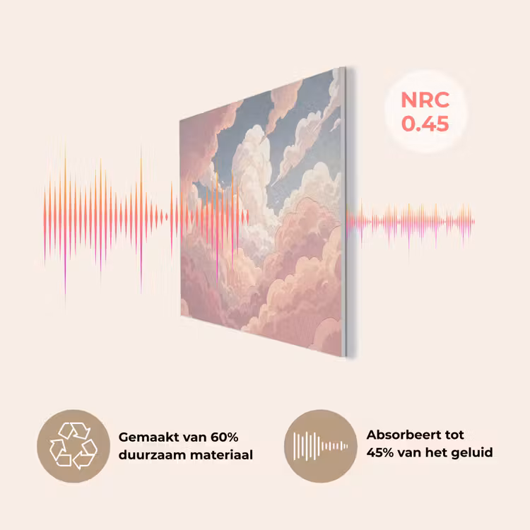 Wolken - Lucht - Natuur - Pastel - Roze PET vilt klein -USP_NL