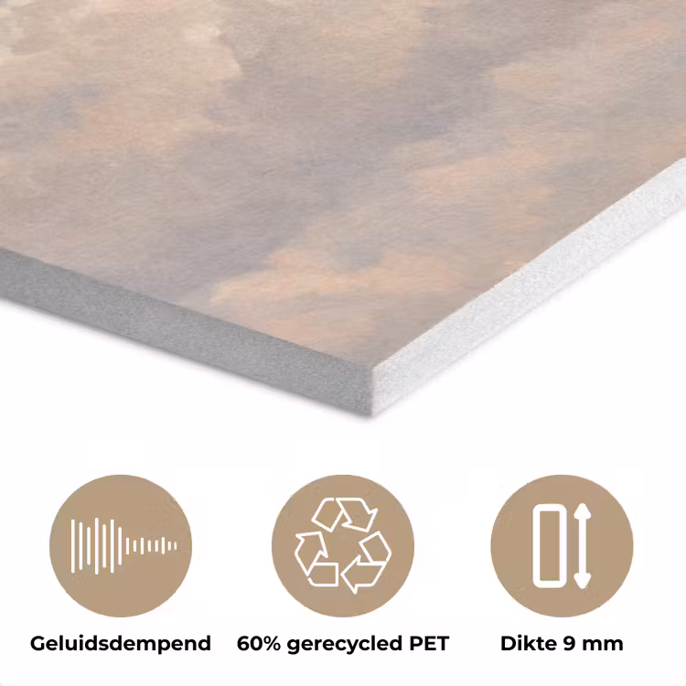 Wolken - Zacht - Natuur - Klassiek - Beige PET vilt klein -closeup_NL