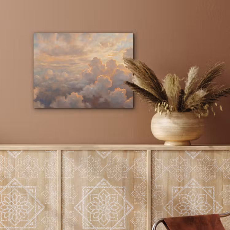 Wolken - Zonsondergang - Natuur - Abstract - Goud PET vilt klein -sfeer4