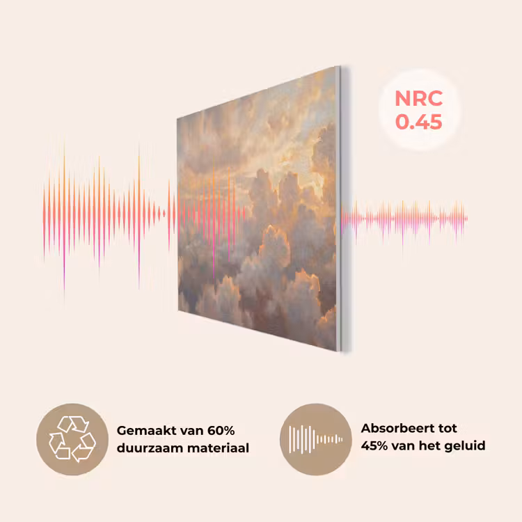 Wolken - Zonsondergang - Natuur - Abstract - Goud PET vilt klein -USP_NL