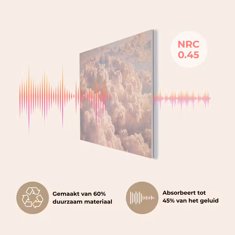 Wolken - Zonsondergang - Natuur - Pastel - Roze PET vilt klein -USP_NL
