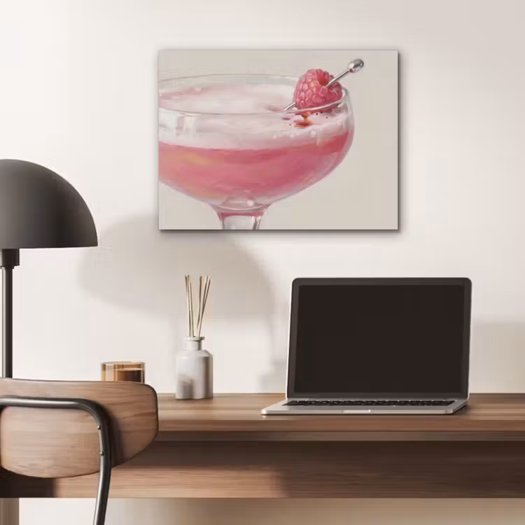 Cocktail - Framboos - Drank - Modern - Roze PET vilt klein -sfeer5