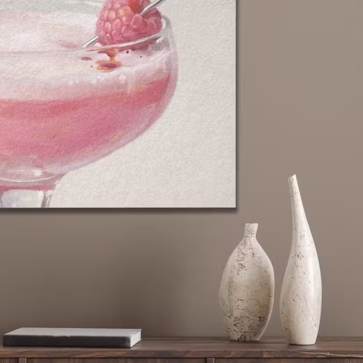 Cocktail - Framboos - Drank - Modern - Roze PET vilt klein -sfeer6_closeup