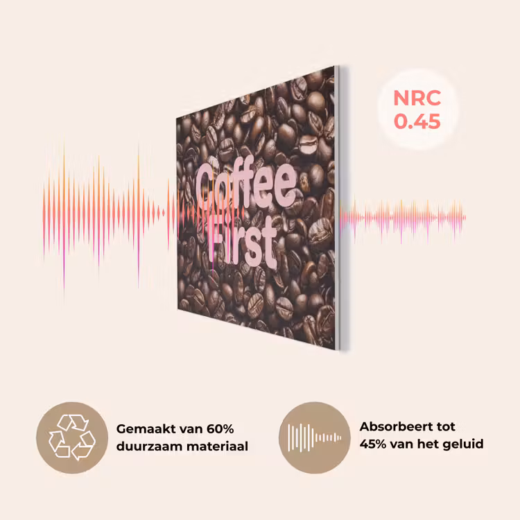 Coffee First - Koffiebonen - Roze PET vilt klein -USP_NL