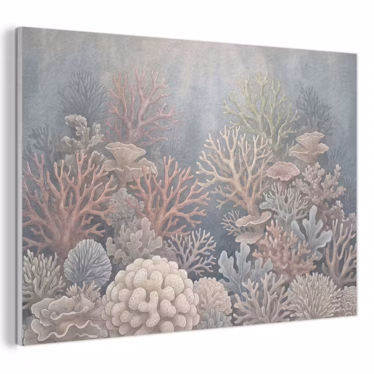 Koraal - Zeeleven - Onderwater - Illustratie - Natuur PET vilt klein -3d