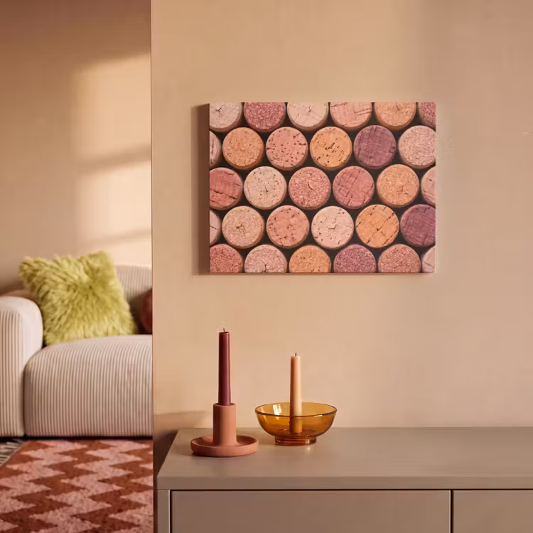 Kurk - Patroon - Abstract - Modern - Rood PET vilt klein -sfeer1