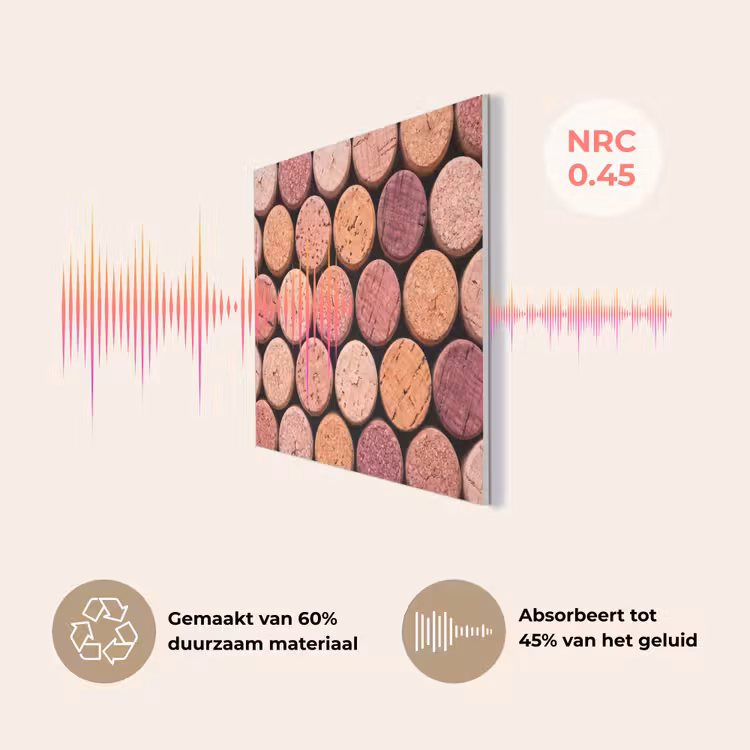 Kurk - Patroon - Abstract - Modern - Rood PET vilt klein -USP_NL