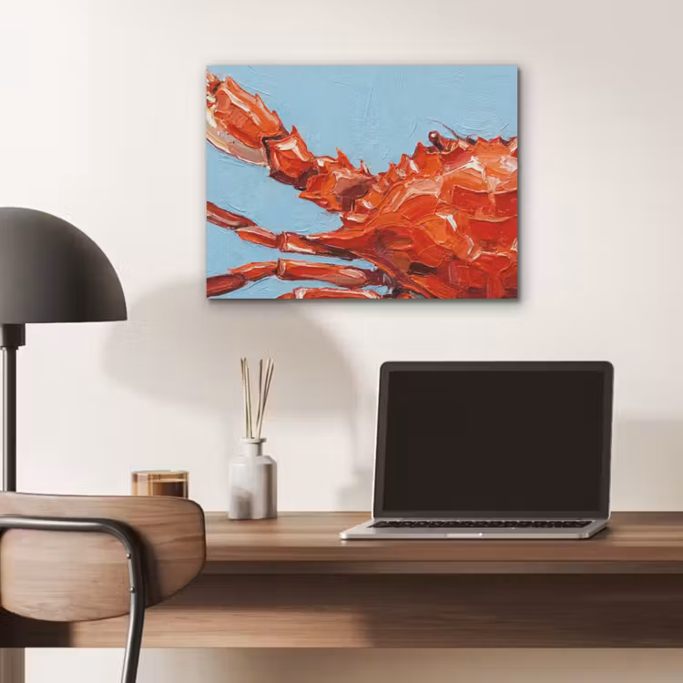 Krab - Zee - Dieren - Abstract - Rood PET vilt klein -sfeer5