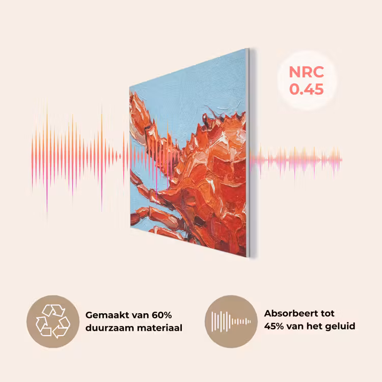 Krab - Zee - Dieren - Abstract - Rood PET vilt klein -USP_NL
