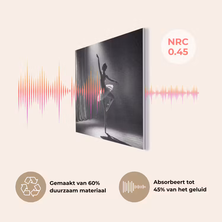 Danser - Podium - Zwart-wit - Kunst - Klassiek PET vilt klein -USP_NL