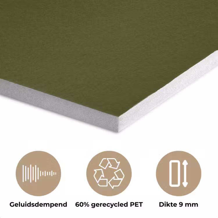 Dark - Olive - Groen PET vilt klein 837 -closeup_NL