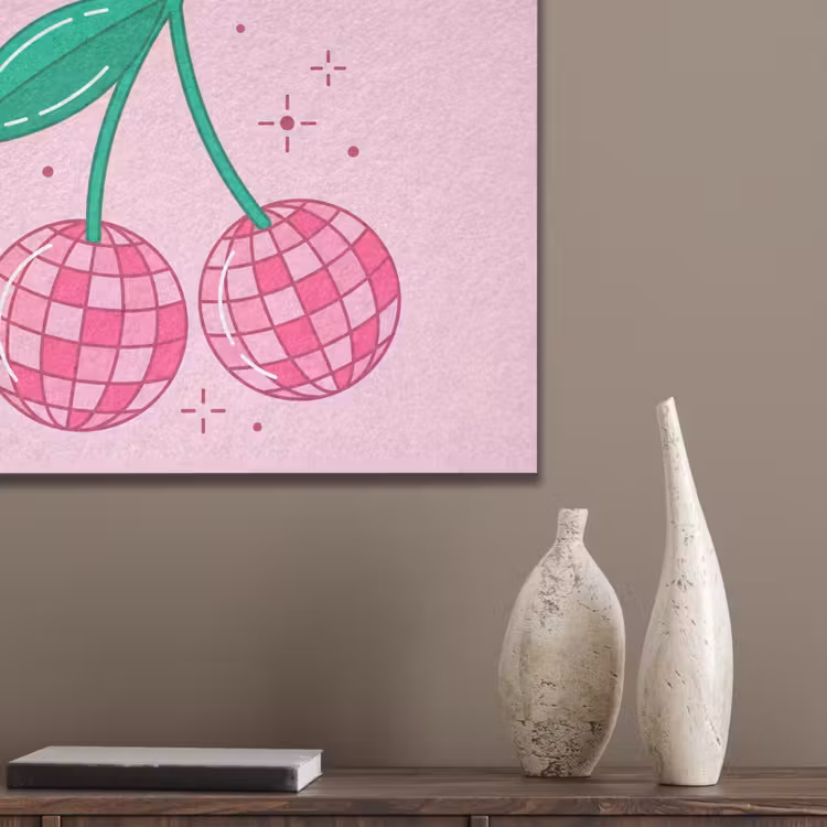 Decoratie - Disco-bal - Feest - Roze PET vilt klein -sfeer6_closeup