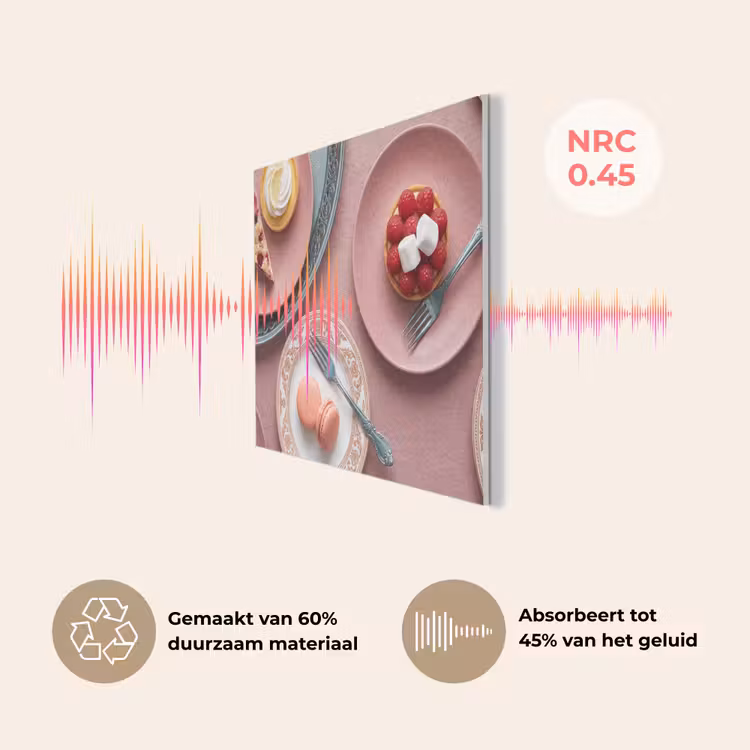 Dessert - Taart - Gebak - Zoet - Roze PET vilt klein -USP_NL